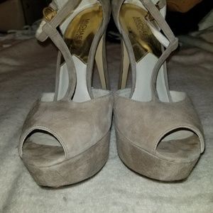 Ladies Michael Kors Mushroom Peep toe heels